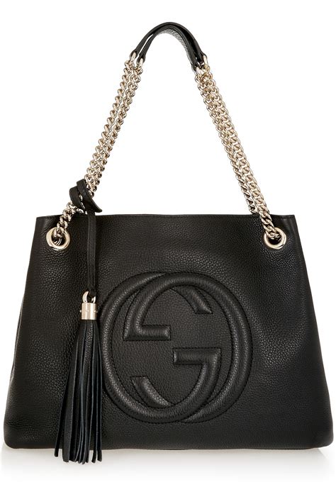 gucci black soho shoulder bag|gucci soho tote bag medium.